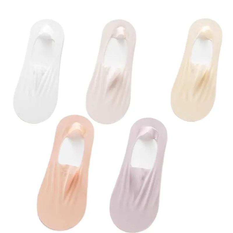 Meias Invisíveis com Silicone Fabullete Meias Invisíveis com Silicone meias invisíveis meias com silicone meia invisível meia com silicone meia antiderrapante Estilo discreto durabilidade de vestuário conforto para os pés