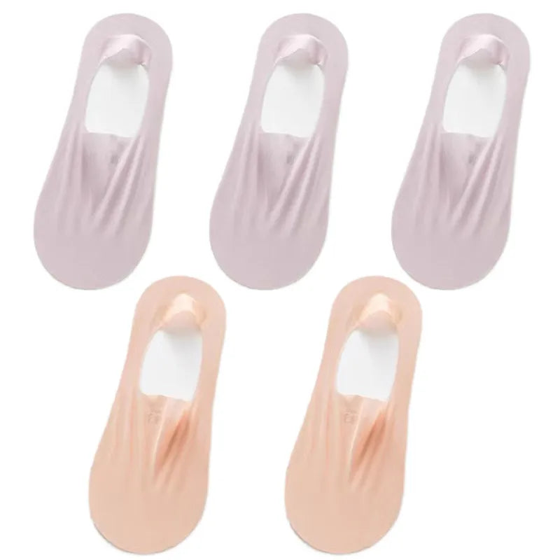 Meias Invisíveis com Silicone Fabullete Meias Invisíveis com Silicone meias invisíveis meias com silicone meia invisível meia com silicone meia antiderrapante Estilo discreto durabilidade de vestuário conforto para os pés